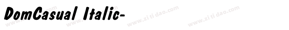 DomCasual Italic字体转换